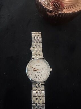 Fossil Stainless Steel Women’s Watch with Silver Dial